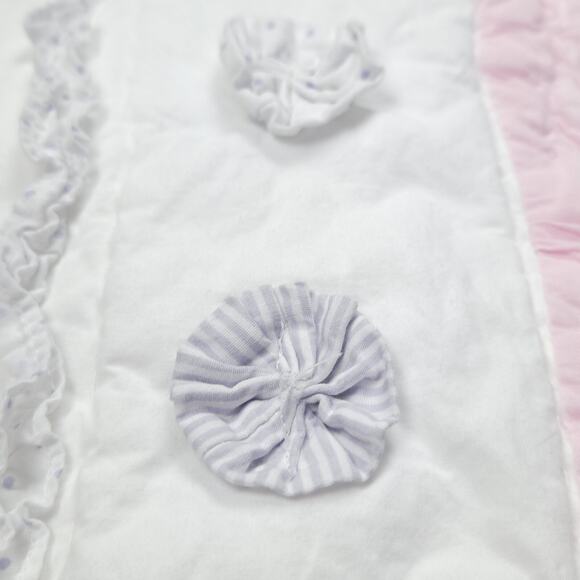 Pottery Barn Kids Standard Pillow Sham BAILEY Pink Ruffle Quilted Pastel Nursery - Picture 14 of 16